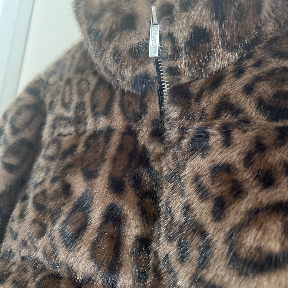 BearPaw faux fur sheeta leopard print Jacket - Picture 2 of 8